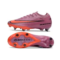Chuteira Campo Nike Air Zoom Mercurial Vapor 16 Elite Trava Mista Rosa e Laranja - imagem 6