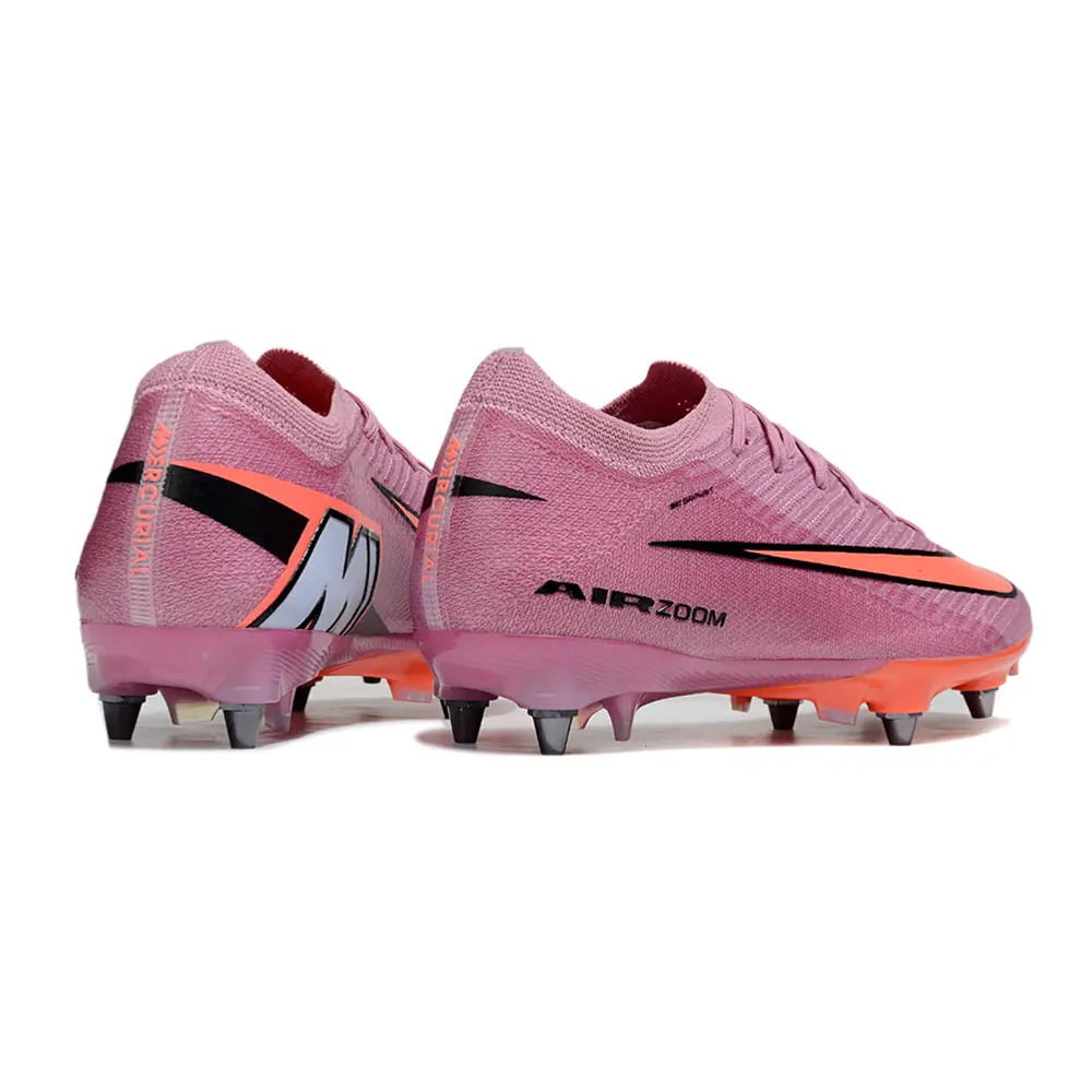 Chuteira Campo Nike Air Zoom Mercurial Vapor 16 Elite Trava Mista Rosa e Laranja