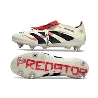 Chuteira Campo Adidas Predator Elite FT 30 Ponta de Aluminio Bege, Vermelha e Preta - imagem 6