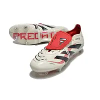 Chuteira Campo Adidas Predator Elite FT 30 Ponta de Aluminio Bege, Vermelha e Preta - imagem 3