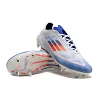 Chuteira Campo Adidas F50 Ponta de Aluminio Branca, Azul e Vermelha "Advancement Pack" - imagem 5