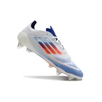 Chuteira Campo Adidas F50 Ponta de Aluminio Branca, Azul e Vermelha "Advancement Pack" - imagem 3