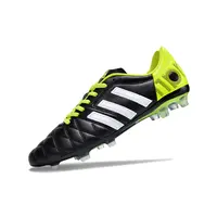 Chuteira Campo Adidas AdiPure 11 Pro FG Preta e Verde - imagem 2
