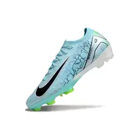 Chuteira Campo Nike Air Zoom Mercurial Vapor 16 Elite FG Azul e Verde - imagem 3