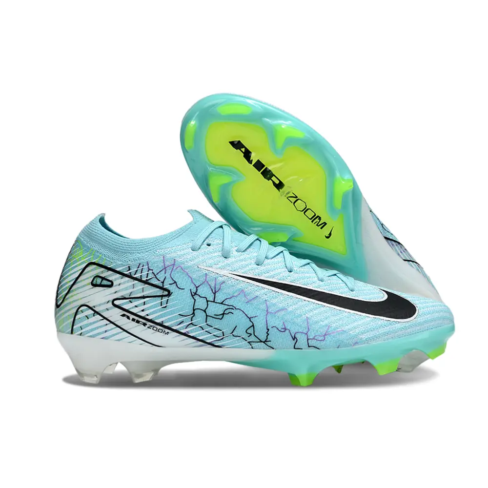 Chuteira Campo Nike Air Zoom Mercurial Vapor 16 Elite FG Azul e Verde