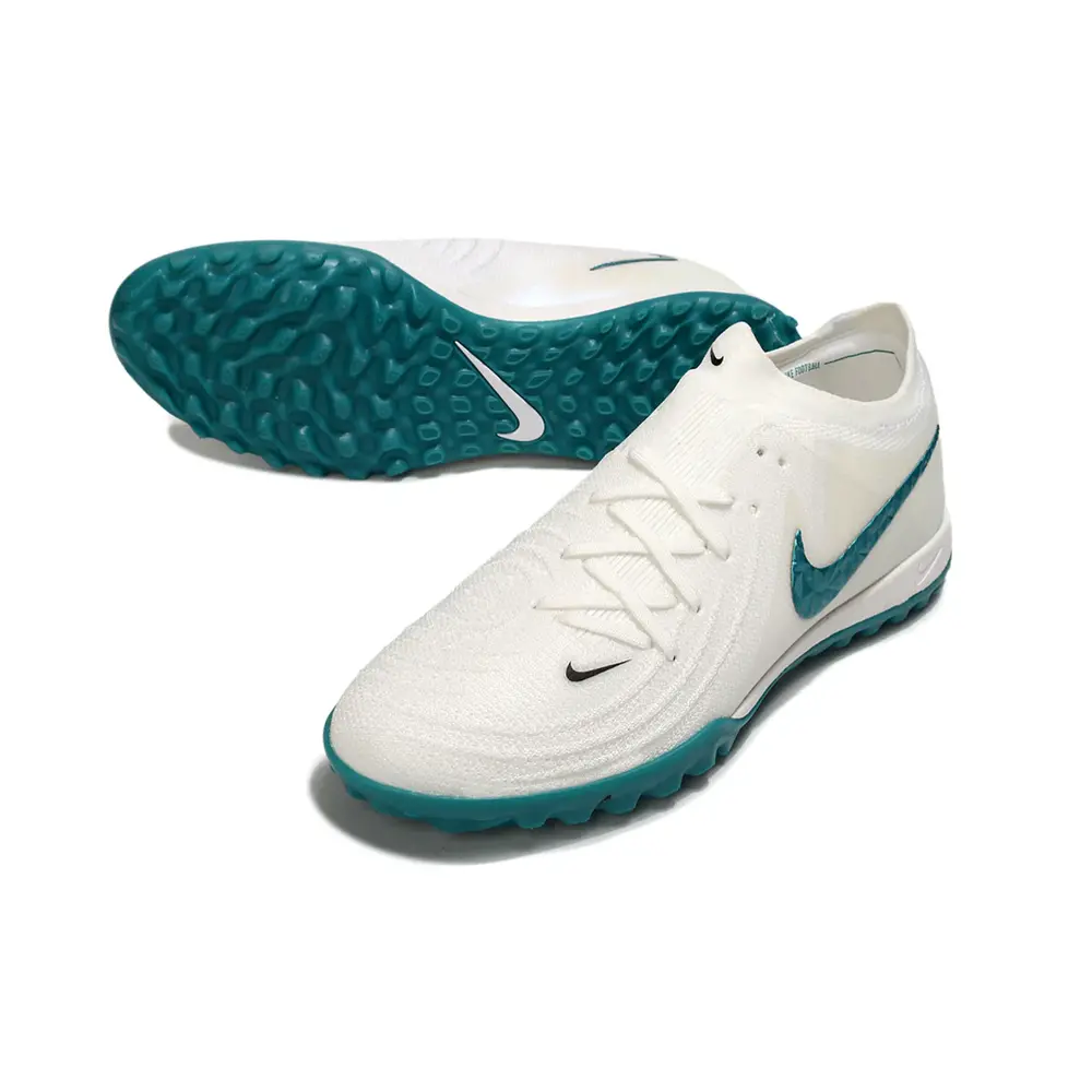 Chuteira Society Nike Phantom GX 2 TF Branca e Verde 