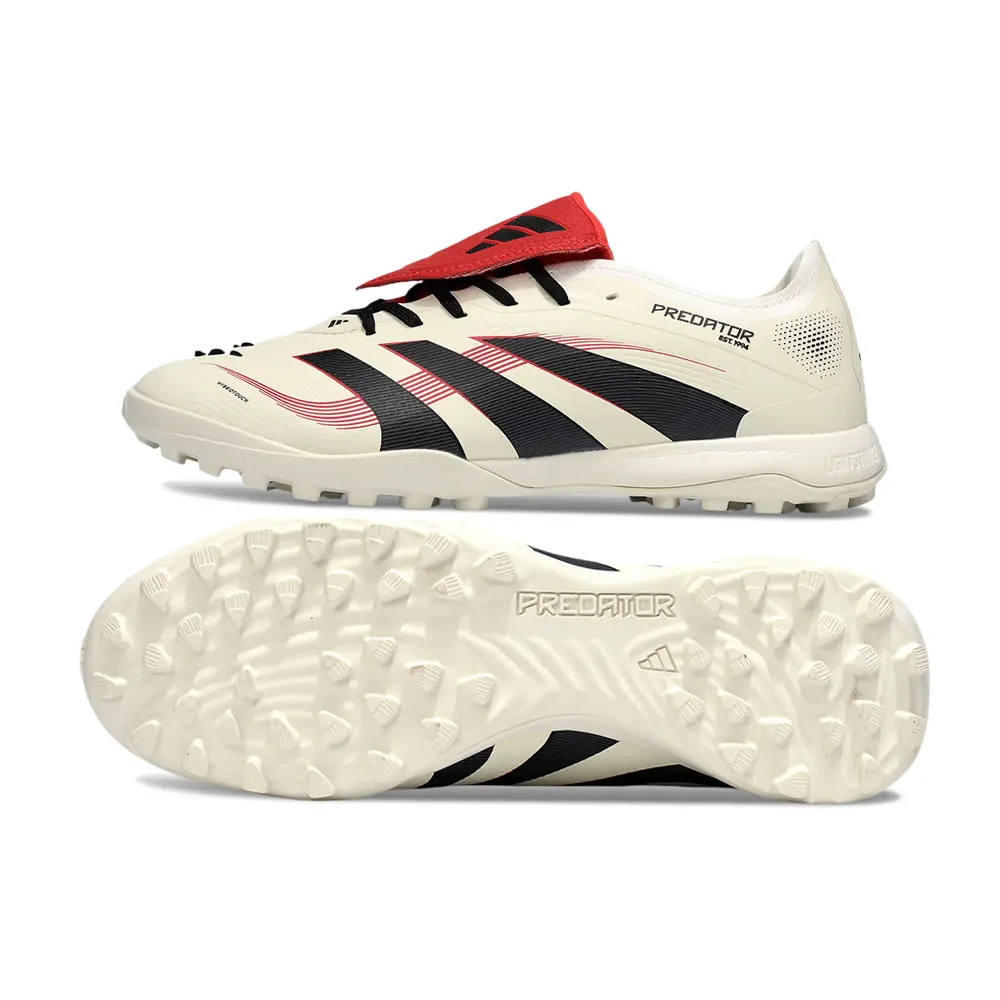 Chuteira Society Adidas Predator League Elite TF Branco r Vermelho