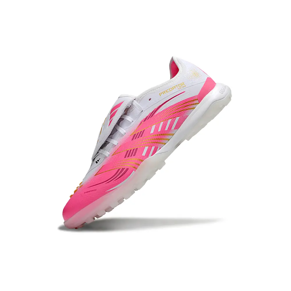 Chuteira Society Adidas Predator League Elite TF Branco e Rosa