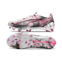 Chuteira Campo Puma Ultra 5 Ultimate FG Branco, Rosa e Preto - imagem 7