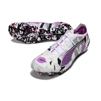 Chuteira Campo Puma Ultra 5 Ultimate FG Branco, Rosa e Preto - imagem 4