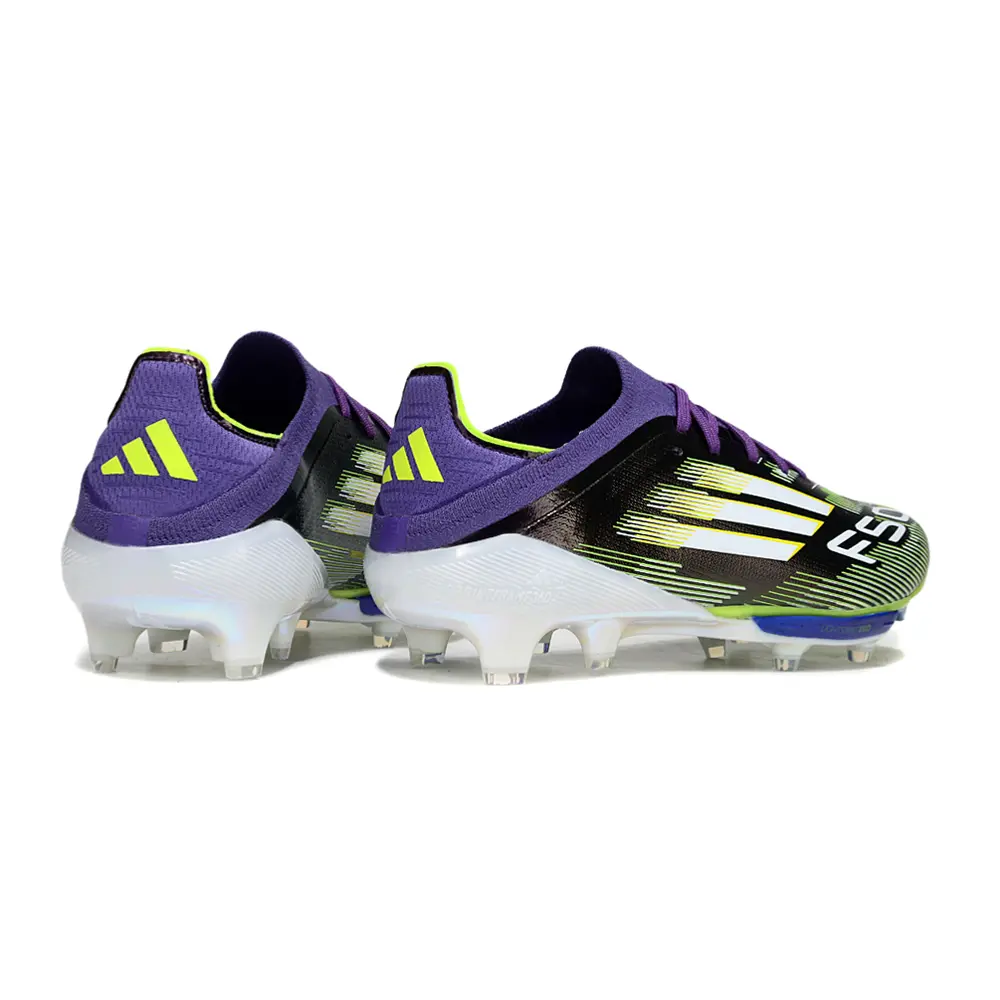 Chuteira Campo Adidas F50+ FG Roxa e Verde e Branco