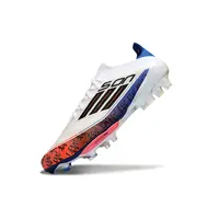 Chuteira Campo Adidas F50+ FG Branco, Laranja e Azul - imagem 5
