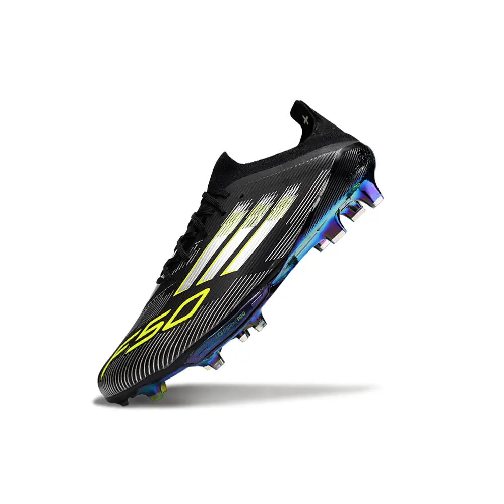 Chuteira Campo Adidas F50+ FG Preto e Amarelo