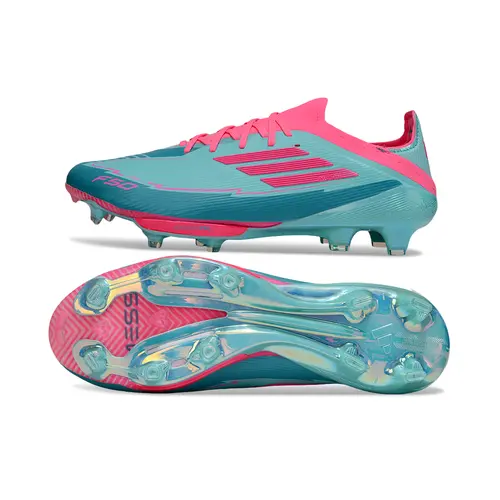 Chuteira Campo Adidas F50+ FG ''La Vida Tropical'' Azul e Rosa