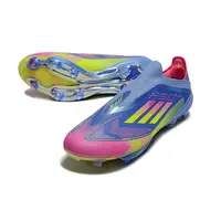 Chuteira Campo Adidas F50+ LL FG  Azul, Verde e Rosa - imagem 5