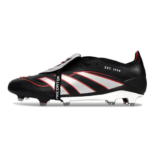 Chuteira Campo Adidas Predator FT 30 Elite FG Preto, Branco e Vermelho