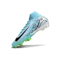 Chuteira Campo Nike Air Zoom Mercurial Superfly 10 Elite FG Azul e Branco - imagem 3