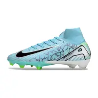 Chuteira Campo Nike Air Zoom Mercurial Superfly 10 Elite FG Azul e Branco - imagem 1