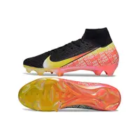 Chuteira Campo Nike Air Zoom Mercurial Superfly 10 Elite FG Preto, Amarelo, Verde e Rosa - imagem 6