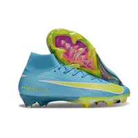 Chuteira Campo Nike Air Zoom Mercurial Superfly 10 Elite FG Azul e Amarelo - imagem 2