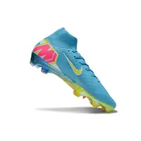 Chuteira Campo Nike Air Zoom Mercurial Superfly 10 Elite FG Azul e Amarelo - imagem 3