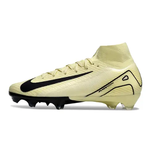 Chuteira Campo Nike Air Zoom Mercurial Superfly 10 Elite FG Bege e Preto