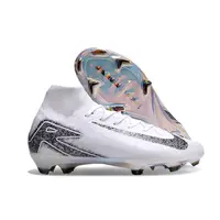 Chuteira Campo Nike Air Zoom Mercurial Superfly 10 Elite FG Branco e Preto - imagem 6