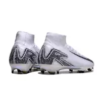 Chuteira Campo Nike Air Zoom Mercurial Superfly 10 Elite FG Branco e Preto - imagem 5