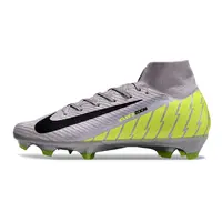 Chuteira Campo Nike Air Zoom Mercurial Superfly 10 Elite FG Prata e Verde - imagem 1
