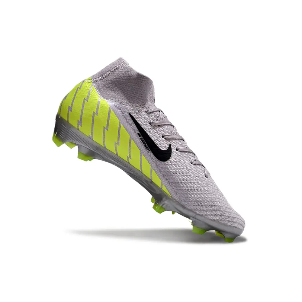 Chuteira Campo Nike Air Zoom Mercurial Superfly 10 Elite FG Prata e Verde