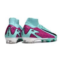 Chuteira Campo Nike Air Zoom Mercurial Superfly 10 Elite FG Azul e Rosa - imagem 5