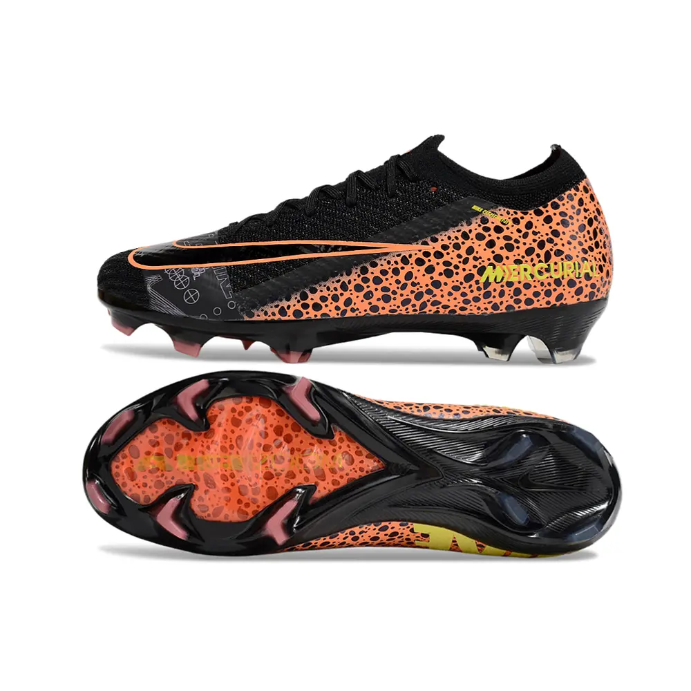 Chuteira Campo Nike Air Zoom Mercurial Vapor 16 Elite FG Preto e Laranja