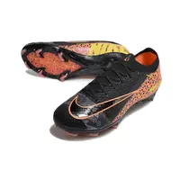 Chuteira Campo Nike Air Zoom Mercurial Vapor 16 Elite FG Preto e Laranja - imagem 4