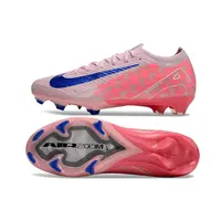 Chuteira Campo Nike Air Zoom Mercurial Vapor 16 Elite FG Rosa e Azul - imagem 7