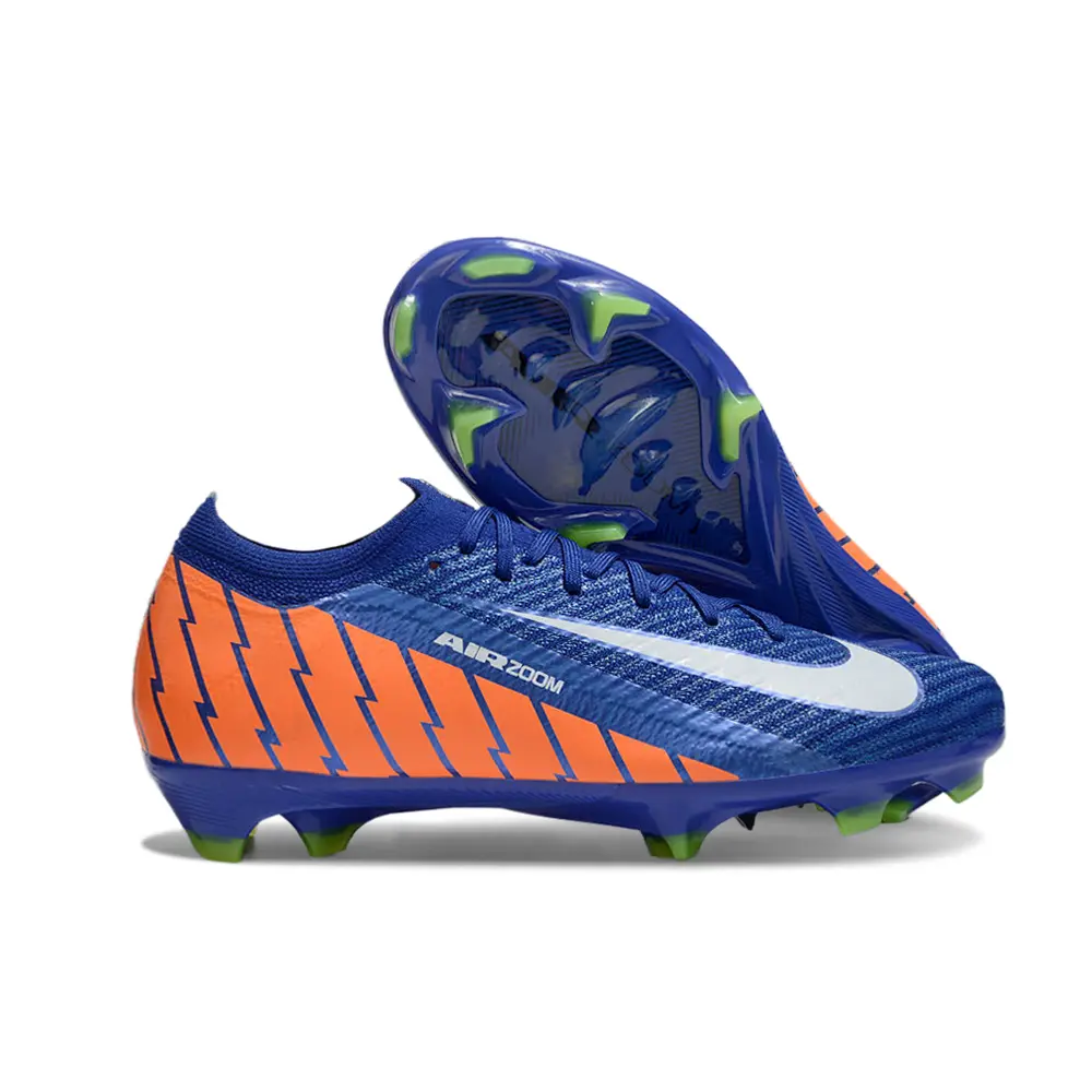 Chuteira Campo Nike Air Zoom Mercurial Vapor 16 Elite FG Azul e Laranja