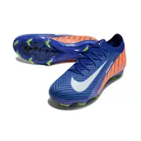 Chuteira Campo Nike Air Zoom Mercurial Vapor 16 Elite FG Azul e Laranja - imagem 4