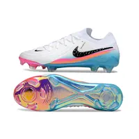 Chuteira Campo Nike Phantom GX 2 Elite FG Branco, Azul e Rosa - imagem 3