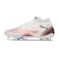 Chuteira Campo Puma Future 8 FG Branco e Vermelho - imagem 1