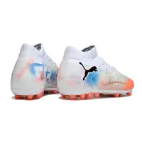 Chuteira Society Puma Future 8 MG Branco, Laranja e Azul - imagem 5