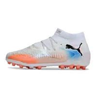 Chuteira Society Puma Future 8 MG Branco, Laranja e Azul - imagem 1