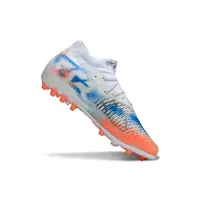 Chuteira Society Puma Future 8 MG Branco, Laranja e Azul - imagem 2