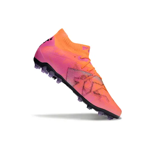 Chuteira Society Puma Future 8 MG Laranja e Roxo