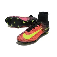 Chuteira Campo Nike Retrô Mercurial Superfly 5 Laranja, Rosa, Preto e Amarelo - imagem 4