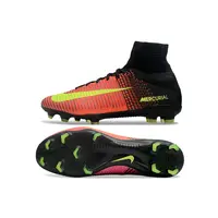 Chuteira Campo Nike Retrô Mercurial Superfly 5 Laranja, Rosa, Preto e Amarelo - imagem 6