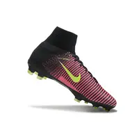 Chuteira Campo Nike Retrô Mercurial Superfly 5 Laranja, Rosa, Preto e Amarelo - imagem 2