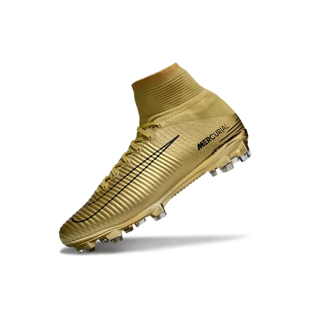 Chuteira Campo Nike Retrô Mercurial Superfly 5 Dourado