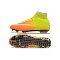 Chuteira Campo Nike Retrô Mercurial Superfly 4 Amarelo e Laranja - imagem 6