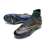 Chuteira Campo Nike Retrô Mercurial Superfly 4 FG Roxo e Verde - imagem 5