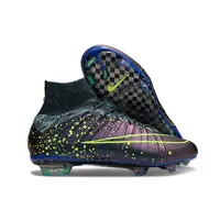 Chuteira Campo Nike Retrô Mercurial Superfly 4 FG Roxo e Verde - imagem 2