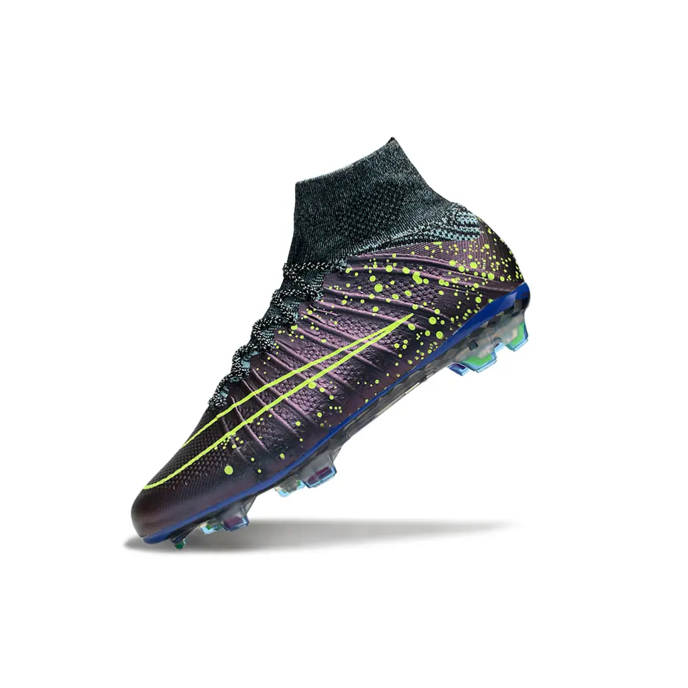 Chuteira Campo Nike Retrô Mercurial Superfly 4 FG Roxo e Verde